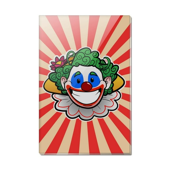 Clown Happy Face Rectangle Acrylic Fridge Refrigerator Magnet