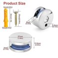 thumbnail image 1 of 4 Pcs Mirror Clip Set Glass Clips Clamps Holder Round Shape Wall-mounted Mirrors Bracket, 1 of 3