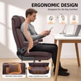 thumbnail image 3 of FelixKing Big and Tall Office Chair 500Lbs, Ergonomic Desk Chair with Adjustable 5D Arm Lumbar Support, Extra Wide Comfy Office Chair, Executive Leather Computer Chair for Home Office, Coffee, 3 of 8