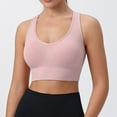 thumbnail image 3 of Wdfiry Women's Sports Bras Seamless Solid Color Criss-cross Strappy Back Bras Wireless Plus Size Breathable Bras, 3 of 7