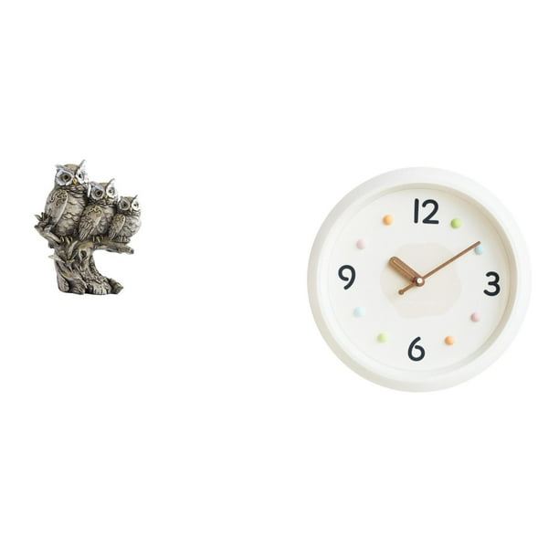 Figuras,Figuras de animales artificiales,artesanías,decoración del hogar,Reloj de pared,Reloj de pared decorativo,moderno y elegante.,Reloj de pared redondo silencioso y sin tictac,regalo
