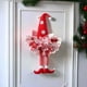 thumbnail image 3 of Corona navideña para puerta de entrada con luces Corona de payaso artificial Coronas navideñas de malla para puerta Corona navideña con patas de sombrero Corona navideña para puerta de entrada, 3 of 3