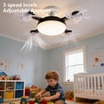 thumbnail image 4 of BotaniNest Socket Fan Light Screw In Ceiling Fan With Remote Control Light Bulb Dimmable 3 Color Temperatures & 3 Wind Speeds E27 Screw In Installation For Bedroom Kitchen Garage (4 Head), 4 of 7