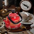 thumbnail image 3 of Tea Kettle Household Red Enamel for Heating Coffee and Tea 1Pcs, 3 of 4
