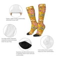 thumbnail image 3 of Susaid Peace Love and Dove Flower Power Print Thermal Winter Socks for Men and Women, Warm Crew Hiking Socks, for Boots and Outdoor Activities, 3 of 6