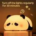 thumbnail image 5 of A Panda Night Light, LED Squishy Novelty Animal Night Lamp, 3 Level Dimmable Nightlight (Panda), 5 of 6