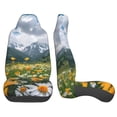 thumbnail image 3 of Vsdgher Mountain Daisy Meadow Automotive Seat Covers for Cars Trucks and SUVs – Car Seat Covers for Truck Seat Protectors Set of 2, 3 of 7