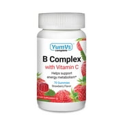 Yum-V's B-Complex with Vitamin C Gummies - Strawberry Flavor, 70ct