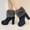 Blue, variant on Tejiojio Fall Clearance Cotton Shoes Plus Velvet Warm Flat Ankle Boots Old Man Leather Shoes Soft Sole Non-slip Middle-aged Women's Shoes