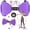 Purple, variant on Waist Twister Board with Pull - 330 Lbs Silent Waist Twister Exercise Machine, Non-Slip Ab Toner with LED Digital Home Gym Workout Equipment for Women, Core Workout Board, Purple