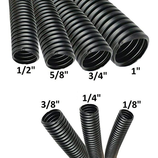 American Terminal 70 Feet 7 X 10 Feet 1 8 1 4 3 8 1 2 5 8 3 4 1 Inch Split Wire Loom Conduit Tubing Walmart Com Walmart Com