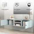 thumbnail image 4 of EUROCO Wall Mounted Floating TV Stand Up to 65” with 3 Levels Adjustable shelves & Magnetic Cabinet Door,& Cable Management, 4 of 8