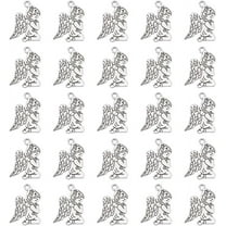 1 Set 60Pcs Angel Charms Tibetan Style Alloy Pendants Praying Angel Pendants Jewelry Making Charms Metal Charm for Christmas Earrings Necklace Bracelet Supplies Craft Antique Silver
