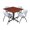 Cherry / Grey, variant on Romig Axis-Pro 48 in. Square Breakroom Table- Maple, 4 M Stack Chairs- Blue