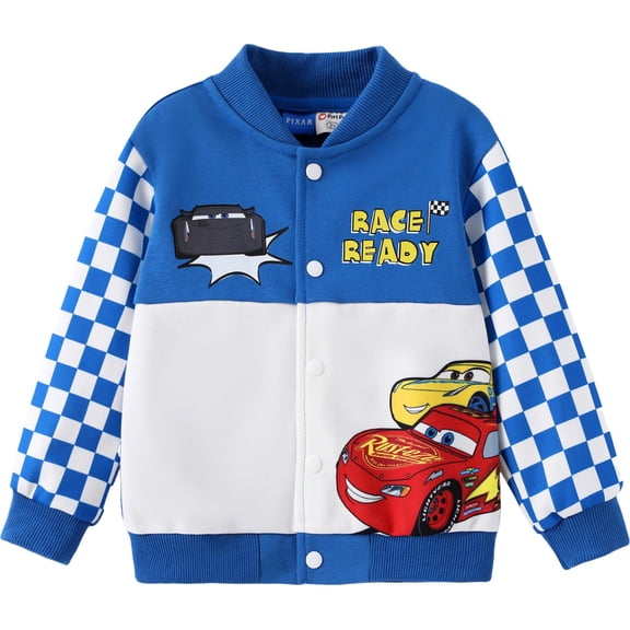 Chaqueta Varsity Cars Lightning McQueen de Disney Cars para niños de 3 a 4 años