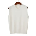 thumbnail image 4 of RMGVDSD Sweaters for Women Knit Sleeveless Sweater Vest Round Neck Solid Color Layering Tops for Autumn Casual Wear Solid Color Comfort Vests,Size XL, 4 of 4