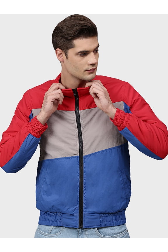 Men Colorblock Stylish Windcheater Casual & Bomber Jacket