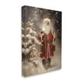 thumbnail image 4 of Stupell Industries Santa in Snowy Night Scene Holiday Painting Gallery Wrapped Canvas Art Print Wall Art, 16 x 20, 4 of 8
