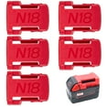 thumbnail image 1 of 5Pcs Battery Mount Holder Plastic Battery Dock Holder Heavy Duty Power Tool Hanger, 1 of 10