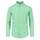 thumbnail image 1 of Camisa de vestir para hombre, manga larga, clásica, color sólido, ajustada, con botones Verde L, 1 of 6
