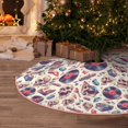 thumbnail image 5 of Fotbe rock Skull record Retro Pattern Christmas Tree Skirt, Tree Skirts Plush Christmas Decorations, Christmas Tree Skirts Xmas Decorations Holiday Party Decor-30", 5 of 6