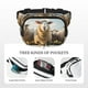 thumbnail image 5 of Balery Cute Prairie Sheep Herd Mochila Cinturón para Mujeres y Hombres, Bolsa de Cintura Impermeable de Doble Capa con Correa, 5 of 9