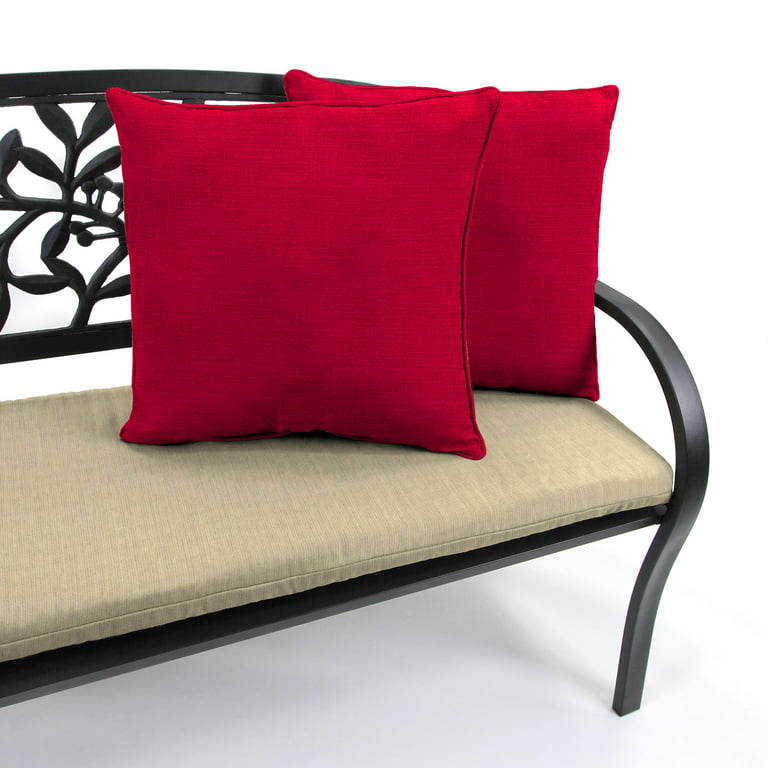 Mainstays Outdoor Throw Pillow, 16, Really Red Solid 