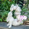 thumbnail image 3 of Garden Statues Kissing Bunny Sulpture - Garden Décor Rabbit Collectible Figurines Yard Decorations Outdoor 11.8" L x 4.8" W x 14.6" H, 3 of 15
