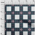 thumbnail image 1 of oneOone Organic Cotton Poplin Twill Fabric Check Ikat Print Sewing Fabric BTY 42 Inch Wide, 1 of 4