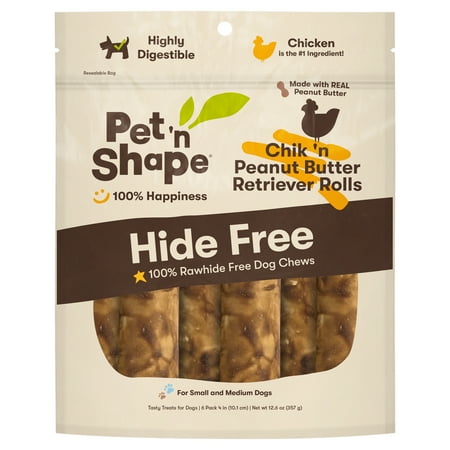 UPC: 0032657301513 | Pet n Shape Hide Free Chik n & Peanut Butter 4 Retriever Rolls 6 Count 12.6 oz – Rawhide Free Dog Treats – No Hide Alternative Chew Treat for All Life Stages 0