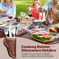 thumbnail image 6 of Cowboy Holster Silverware Holders Cardstock Western Party Tableware Supplies Cutlery Sleeve Knife and Fork Holder Vintage Utensil Holders for Western Rodeo Party Favors (120 Pcs), 6 of 7