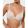 thumbnail image 2 of Women's Mesh Front Closure Bras Unlined Sheer Demi No Padding Underwire Bra, 2 of 5