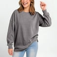thumbnail image 4 of PADFRYBKSweatshirts For Womens Crew Neck Pullover Tops Casual Loose Going Out Shirt Long Sleeve Fall Tunic Blouses, 4 of 6