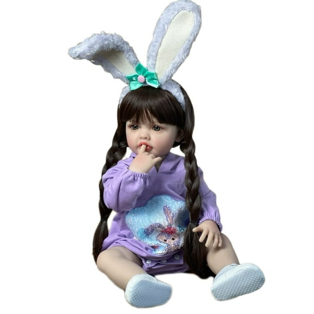 Muñeca Renacida BZDoll 55cm Bebé con Chupete Realista de Silicona