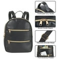 thumbnail image 3 of Emma & Chloe Mini Travel Backpack Purse for Women, Travel and Commuting in Midnight Black, 3 of 9