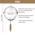 thumbnail image 5 of Uxcell Stainless Steel Fine Mesh Strainer Colander Sieve Sifters with Wooden Handle and Hanging Ear Hanging Loops 5.5", 5 of 7