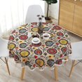 thumbnail image 4 of Nappes Rondes en Lin et Coton, Nappe Fleur de Tournesol, Nappe en Dentelle Multi-Usage, 4 of 4
