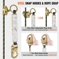 thumbnail image 4 of Cuerda de escalada VEVOR Call Protection Safety, de 25 a 100 a 150 pies, 4 of 9
