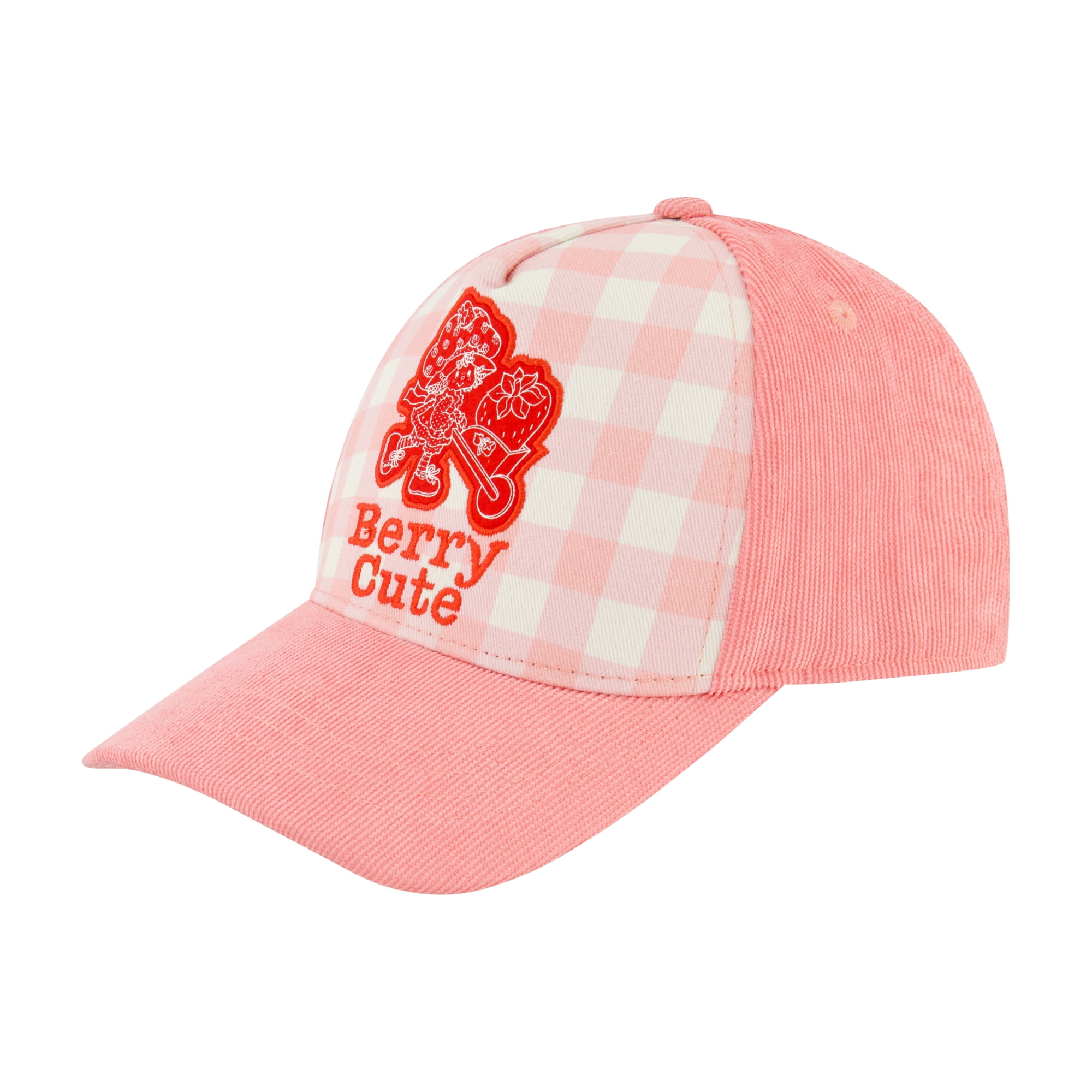 Strawberry Shortcake Girls Cotton Twill Baseball Hat, Pink