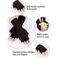 thumbnail image 3 of Kiibsot 4Pairs/ 6Pairs Winter Fingerless Gloves for Women, Half Finger Typing Gloves with Long Wrist Cuff Knit Fingerless Mittens for Women, 3 of 7