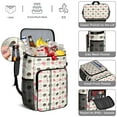 thumbnail image 2 of Cute Donut Pattern Insulated Backpack Cooler - 20L High Capacity, Leakproof Lunch Bag for Work, Travel, Parties, Outdoor Activities, 2 of 5