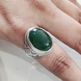 thumbnail image 4 of Green Onyx Mans Ring, Natural Green Onyx, December Birthstone, Silver Jewelry, 925 Silver Ring, Birthday Gift, Heavy Mens Ring, Arabic Design, Ottoman Style Ring, Christmas, Turkey Mens Signet Ring, 4 of 7