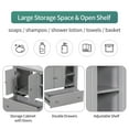 thumbnail image 3 of 30" Bathroom Vanity Base Only, Bathroom Storage Cabinet with 2 Doors and Drawers, Floor Single Bathroom Vanity, Modern Solid Wood Frame Bathroom Storage Cabinet, Gray, 3 of 8