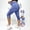 Blue, variant on JUSLIO Women Capris Faux Jeans with Pockets Casual Fashion Capris Dark Blue M