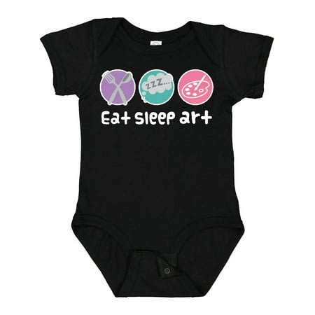 

Inktastic Artist Painting Eat Sleep Art Gift Baby Girl Bodysuit