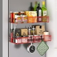 thumbnail image 1 of Estante magnético para especias para refrigerador, paquete de 7 estantes magnéticos 100% metal, organizador de especias de cocina con estante de gancho, soporte para toallas de papel, organizador de, 1 of 26
