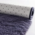thumbnail image 3 of Dwelke Fluffy Rugs for Bedroom,Shag Cute Area Rug for Girls/Boys and Kids Baby Room Home Decor,Oval Indoor Carpet for Nursery Dorm Living Room 2.6'x 5.3'Grey Purple, 3 of 6