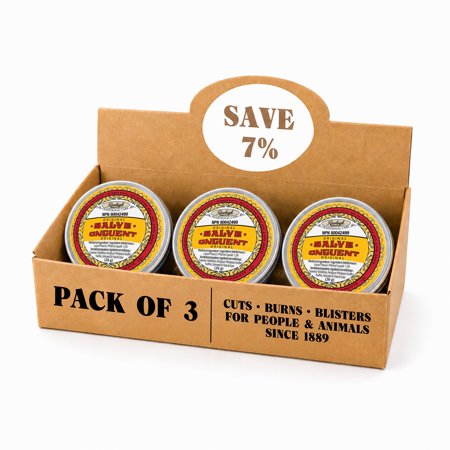 Rawleigh Small Antiseptic Salve for First Aid, Minor Cuts & Wounds, 3 Tins of 0.96 oz