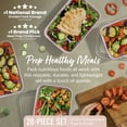 thumbnail image 2 of Bentgo Prep - 20-Piece 1-Compartment Reusable Meal Prep Containers with Lids, PFAS & BPA Free Materials, Durable, Microwave, Freezer, & Dishwasher Safe To Go Food Storage (Peony Glitter), 2 of 8