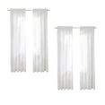 thumbnail image 1 of Window White Sheer Curtains 90 Inches Long 4 Panels Sheer White Curtains Clear Curtains Basic Rod Pocket Panel, 1 of 5